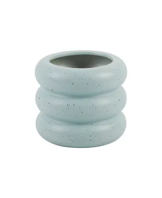 Flora Bunda Ceramic Ribbed Plant Pot, 6"