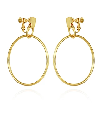 Vince Camuto Clip-On Drop Hoop Earrings