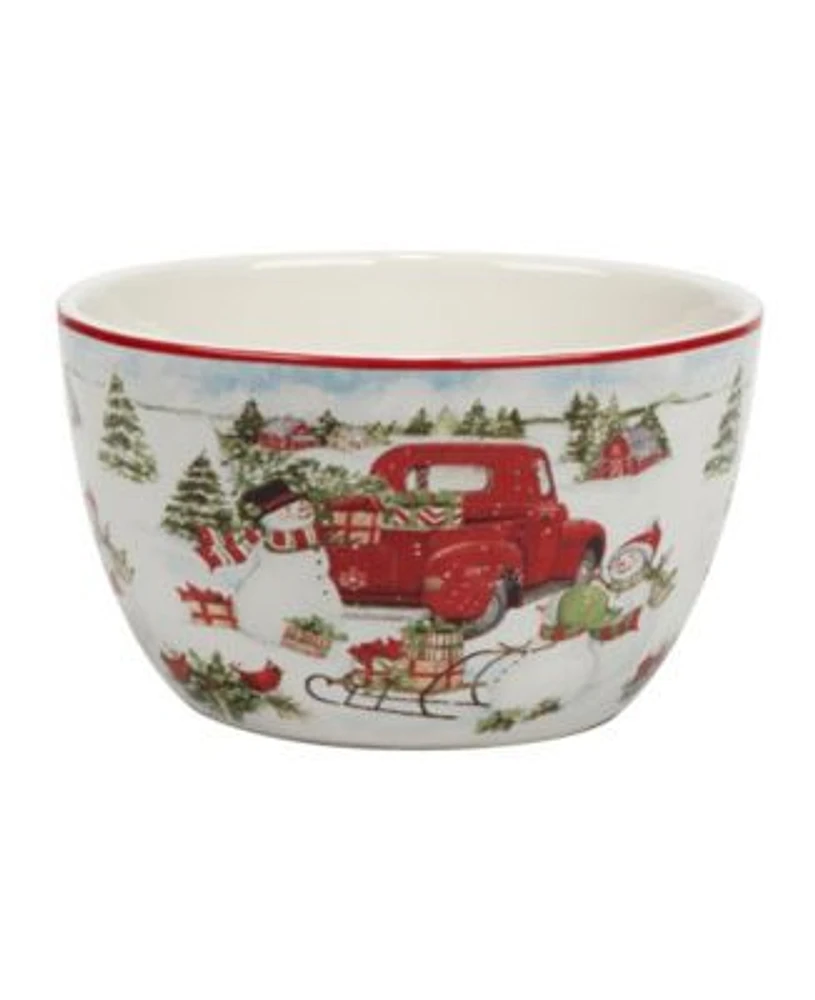 Certified International Red Truck Snowman Collection