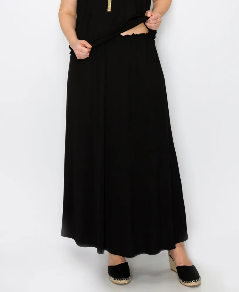 Coin 1804 Plus Elastic Waist Maxi Skirts