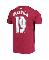 Men's Fanatics Joe Sakic Burgundy Colorado Avalanche Authentic Stack Retired Player Nickname and Number T-shirt