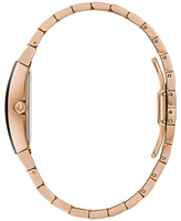 Bulova Women's Modern Gemini Diamond Accent Rose Gold-Tone Stainless Steel Bracelet Watch 30mm