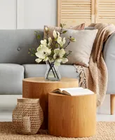 Nearly Natural Magnolia Arrangement with Vase