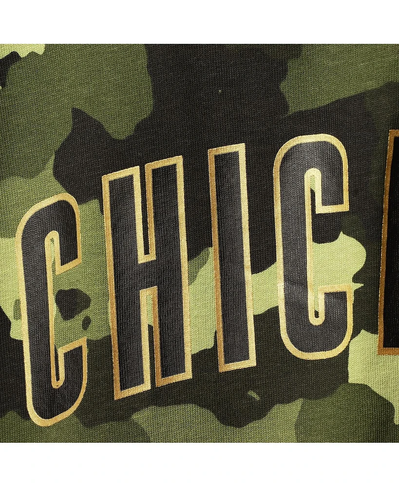 Women's New Era Green Chicago Cubs 2022 Mlb Armed Forces Day Camo Racerback Tank Top