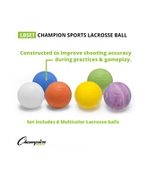 Champion Sports Lacrosse Ball Set, 6 Piece