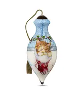 Ne'Qwa Art 7221133 Just Hanging Around Hand-Painted Blown Glass Ornament