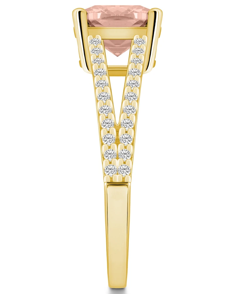 Macy's Morganite and Diamond Accent Ring 14K Yellow Gold