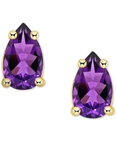 Amethyst Pear Stud Earrings (3/8 ct. t.w.) 14k Gold