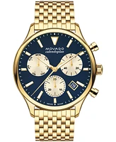Movado Men's Heritage Yellow Ionic Gold-Tone Plated Steel Bracelet Watch 43mm