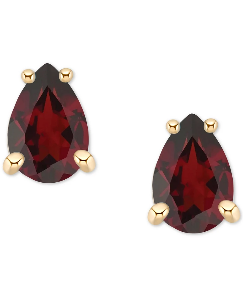 Garnet Pear Stud Earrings (1 ct. t.w.) 14k Gold