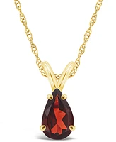 Garnet (1-1/5 ct.t.w) Pendant Necklace in 14K Yellow Gold