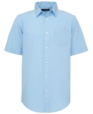 Nautica Big Boys Husky Short Sleeve Performance Woven Shirt