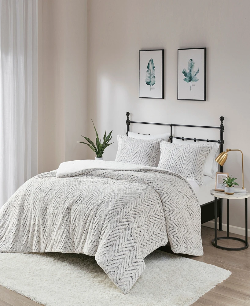 Madison Park Adelyn Faux Fur 2-Pc. Comforter Set, Twin/Twin Xl