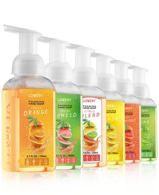 Lovery Hand Foaming Soap in Citrus Blend, Lemon, Orange, Pomelo, Lime, Pink Grapefruit, Moisturizing Hand Soap