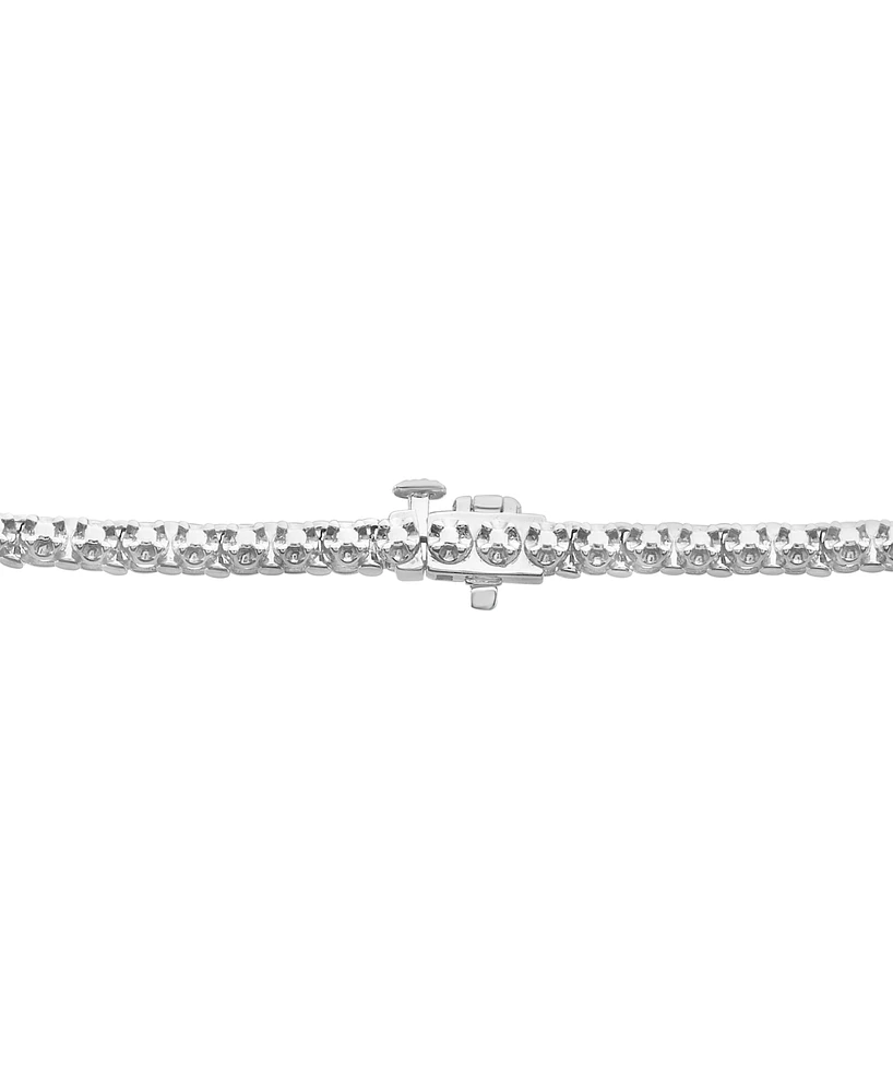 Wrapped in Love Diamond Graduated 17" Collar Necklace (1 ct. t.w.) in Sterling Silver, Created for Macy's