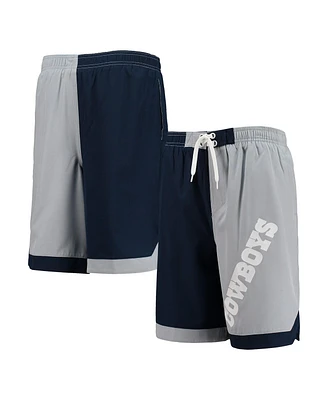 Big Boys Navy, Silver Dallas Cowboys Conch Bay Board Shorts