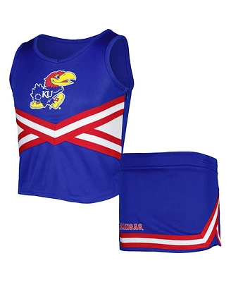 Big Girls Colosseum Royal Kansas Jayhawks Carousel Cheerleader Set