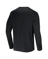 Men's Nfl x Darius Rucker Collection by Fanatics Black Pittsburgh Steelers Slub Jersey Henley Long Sleeve T-shirt