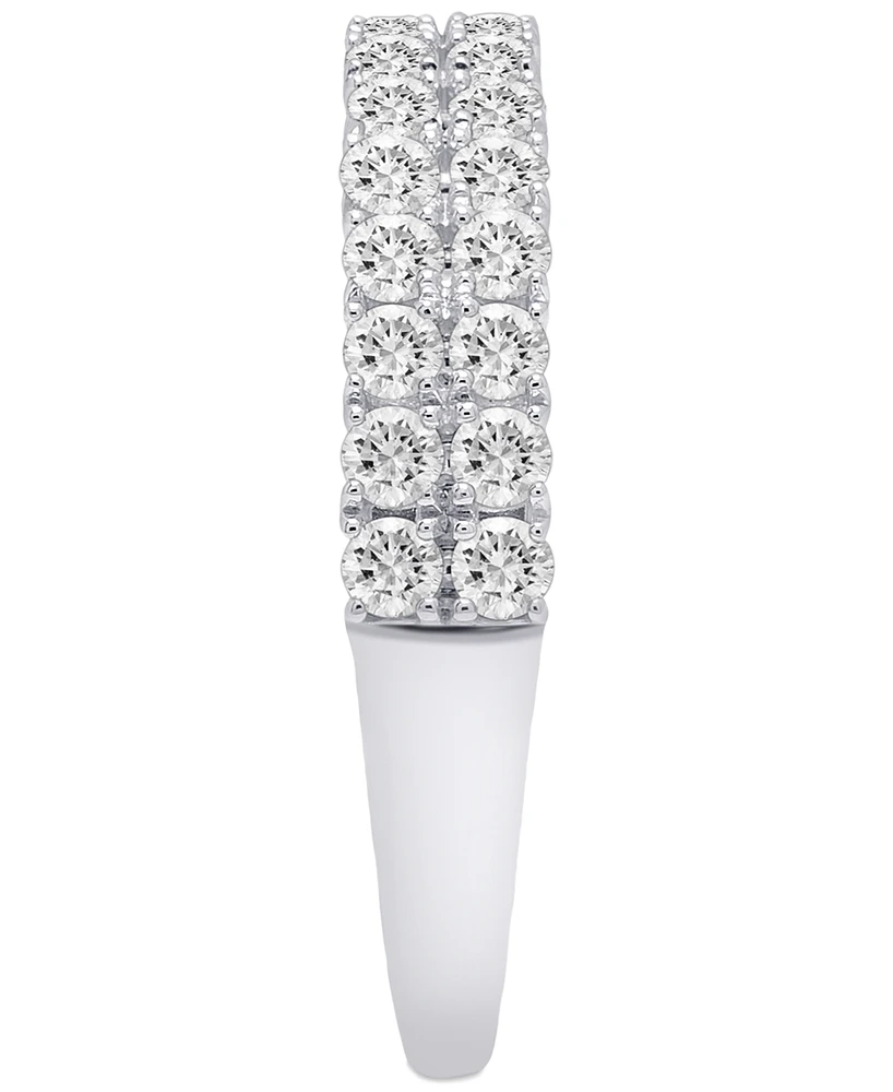 Diamond Double Row Band (3/4 ct. t.w.) Platinum
