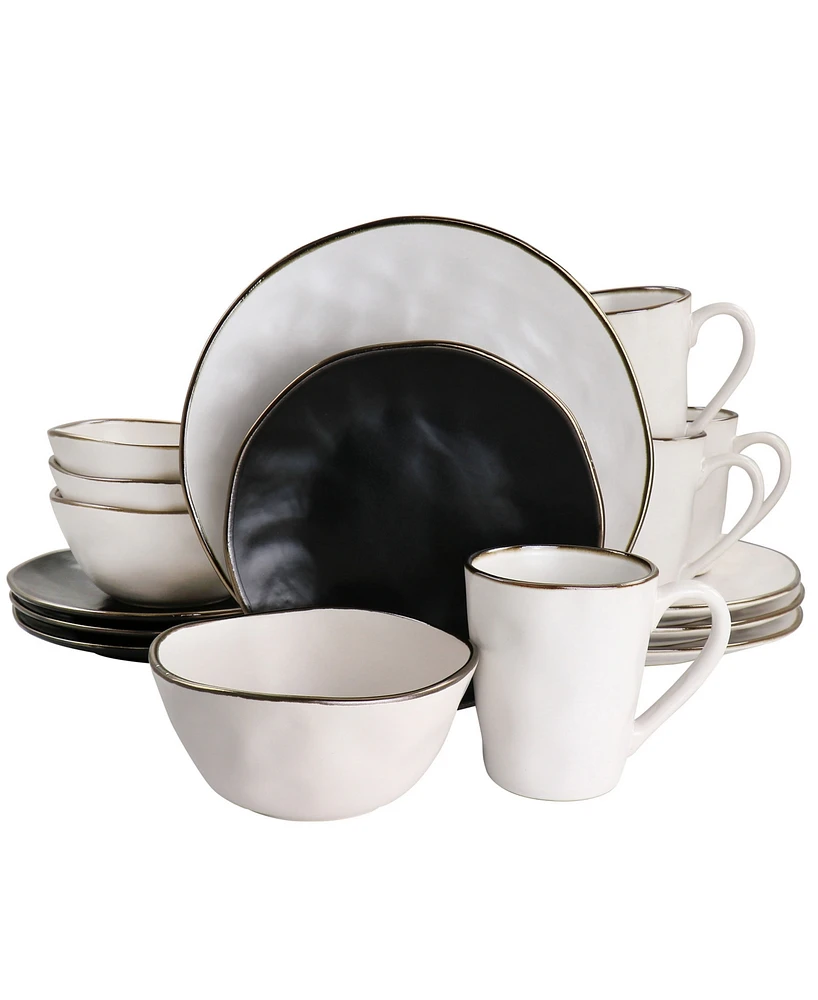Elama Andres 16 Pc. Stoneware Dinnerware Set, Service for 4