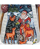 G.DeBrekht Santa The Animal Whisperer Wood Carved Holiday Figurine