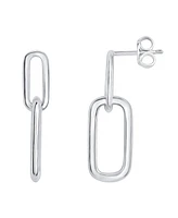 And Now This High Polished Link Post Drop Earring