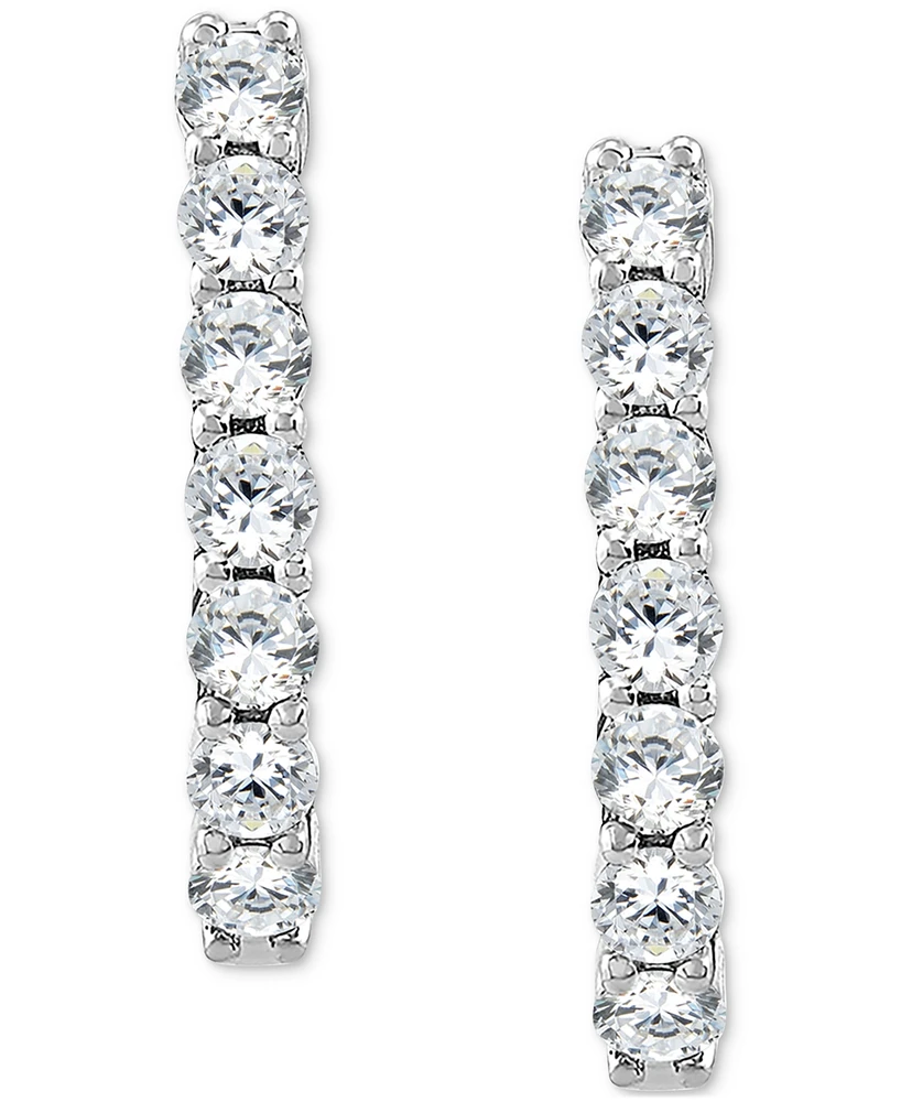 Forever Grown Diamonds Lab-Created Diamond Small Hoop Earrings (5/8 ct. t.w.) in Sterling Silver