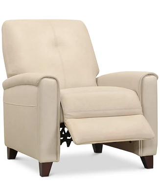 Closeout! Ashlinn 34" Pastel Leather Pushback Recliner, Created for Macy's