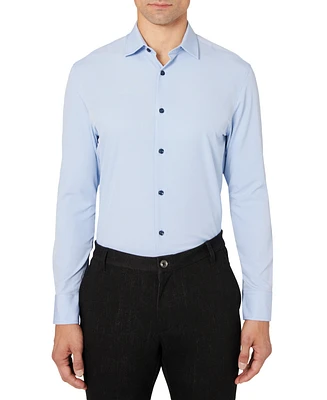 ConStruct Men's Slim-Fit Solid Performance Stretch Cooling Comfort Dress Shirt