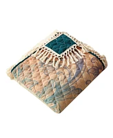 Greenland Home Fashions Eden Peacock Fringed Throw, 50" x 60"