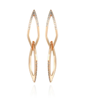 Vince Camuto 14K Gold-Plated and Crystal Diamond Link Drop Earring