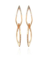Vince Camuto 14K Gold-Plated and Crystal Diamond Link Drop Earring
