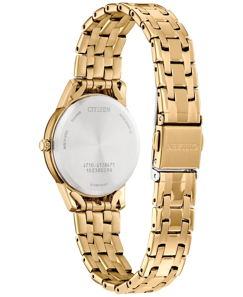 Citizen Eco-Drive Women's Classic Gold-Tone Stainless Steel Bracelet Watch 29mm