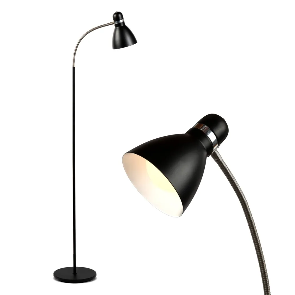 Avery Adjustable Gooseneck Led Reading Floor Lamp (63"), Light Bulb Included