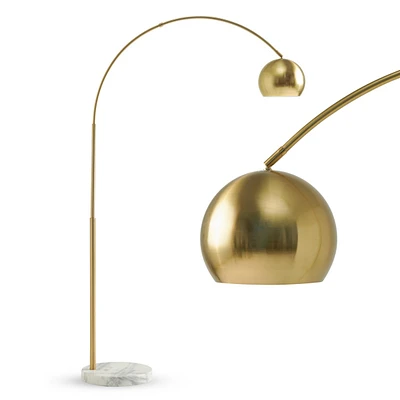 Olivia Led Contemporary Arc Floor Lamp with Heavy-Weighted Marble Base (75