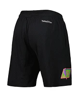 Men's Mitchell & Ness Black Los Angeles Lakers Hardwood Classics Color Bomb Energy Shorts