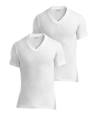 Stanfield's Men's Supreme Cotton Blend V-Neck Undershirts, Pack of 2