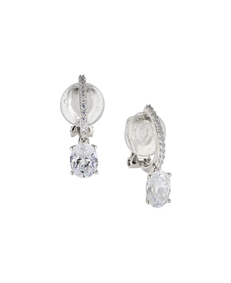 Eliot Danori Rhodium Plated Clip Earrings, Created for Macy's