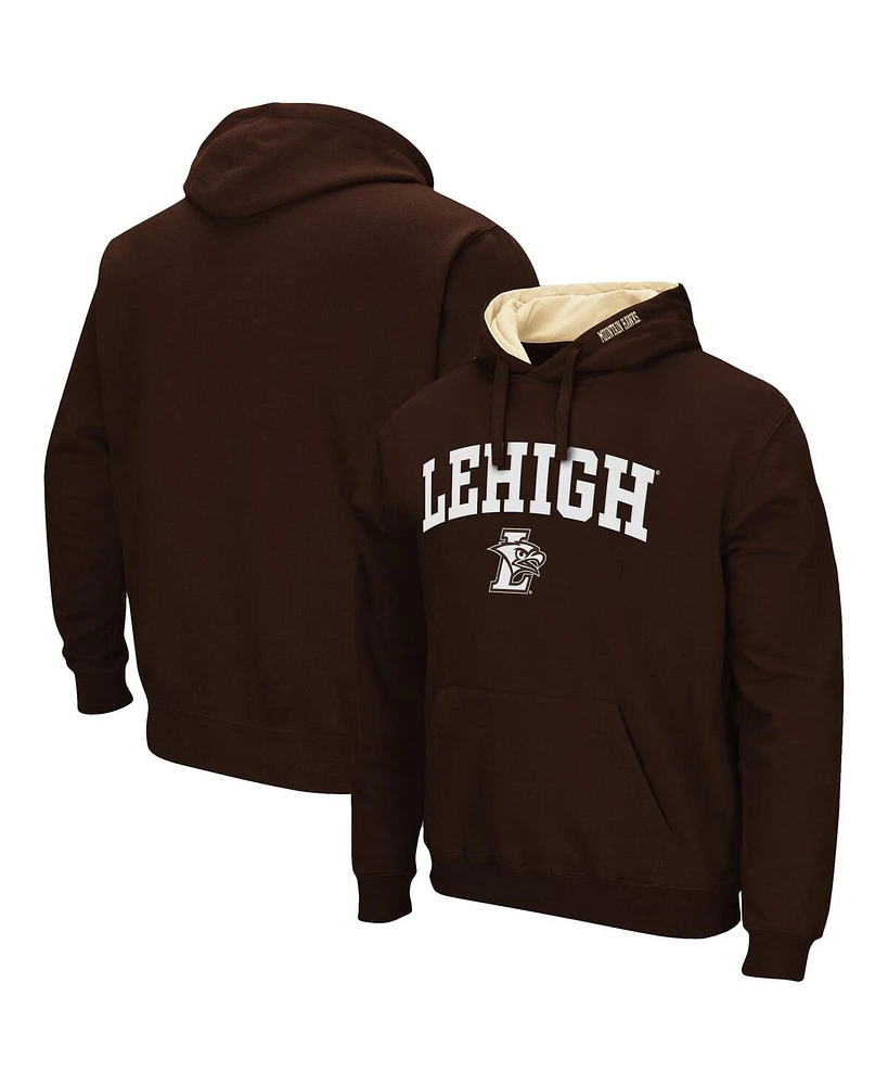 Men's Colosseum Brown Lehigh Mountain Hawks Isle Pullover Hoodie