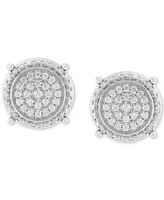 Grown With Love Men's Lab Grown Diamond Cluster Stud Earrings (1/2 ct. t.w.) in 10k White Gold