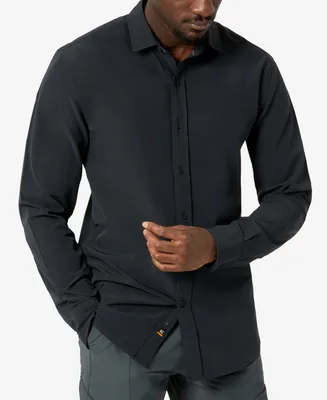 Kenneth Cole Men's Solid Slim Fit Performance Shirt