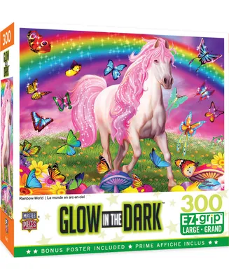 MasterPieces Glow in the Dark - Rainbow World 300 Piece Ez Grip Puzzle