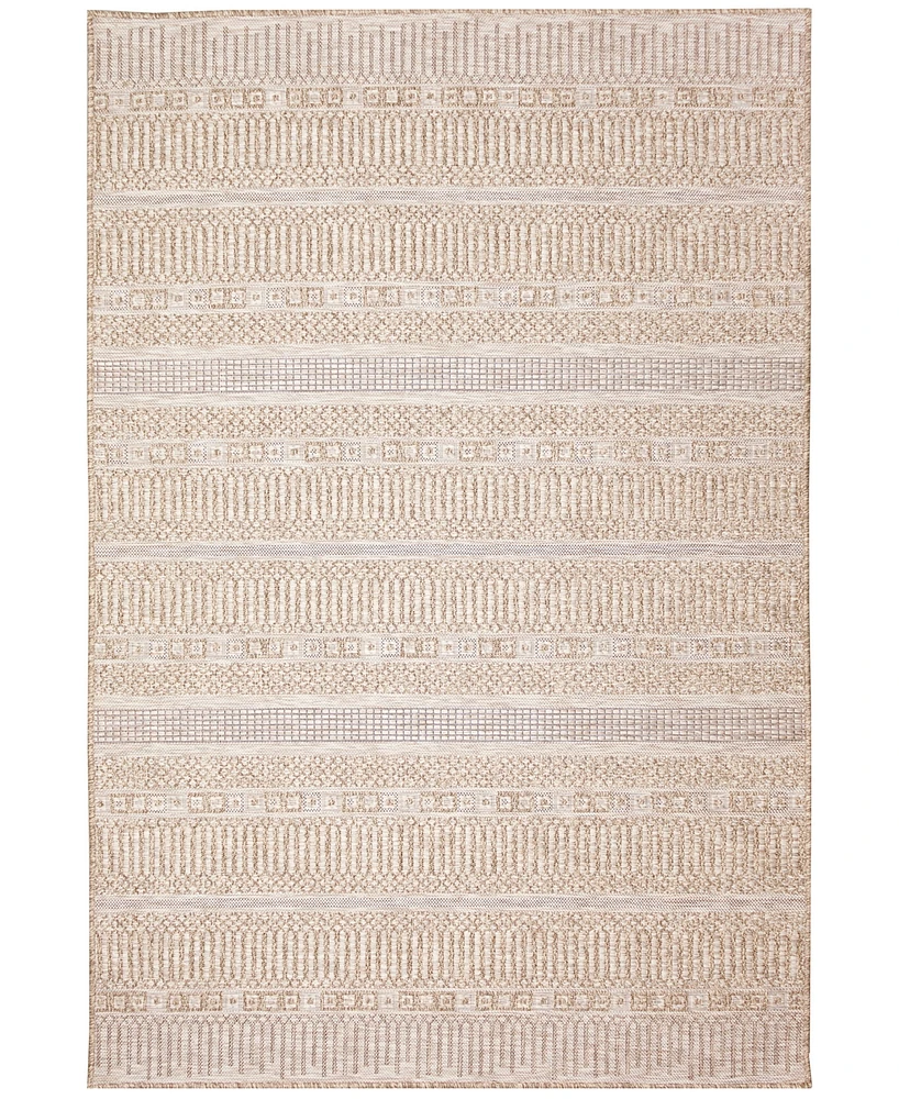 Liora Manne' Orly Stripe 7'10" x 9'10" Outdoor Area Rug