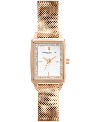 Olivia Burton Women's Quartz Rose Gold-Tone Stainless Steel Bracelet Watch 25.5mm x 20.5mm