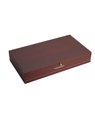Wallace Dark Walnut Lined Single Stainless-Steel Flatware 19in Chest