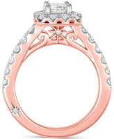 Diamond Princess Bridal Set (2 ct. t.w.) 18k White, Yellow or Rose Gold