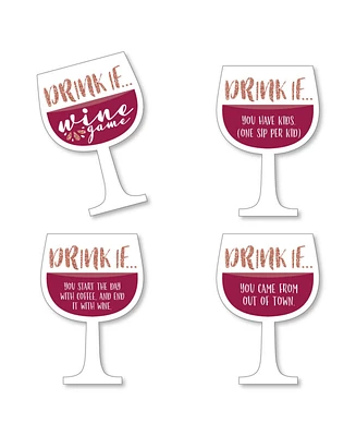 Big Dot of Happiness Drink If Game - But First, Wine - Wine Tasting Party Game - 24 Count