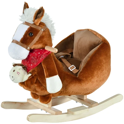 Qaba Kids Ride-On Rocking Horse Toy for Children 18-36 Months