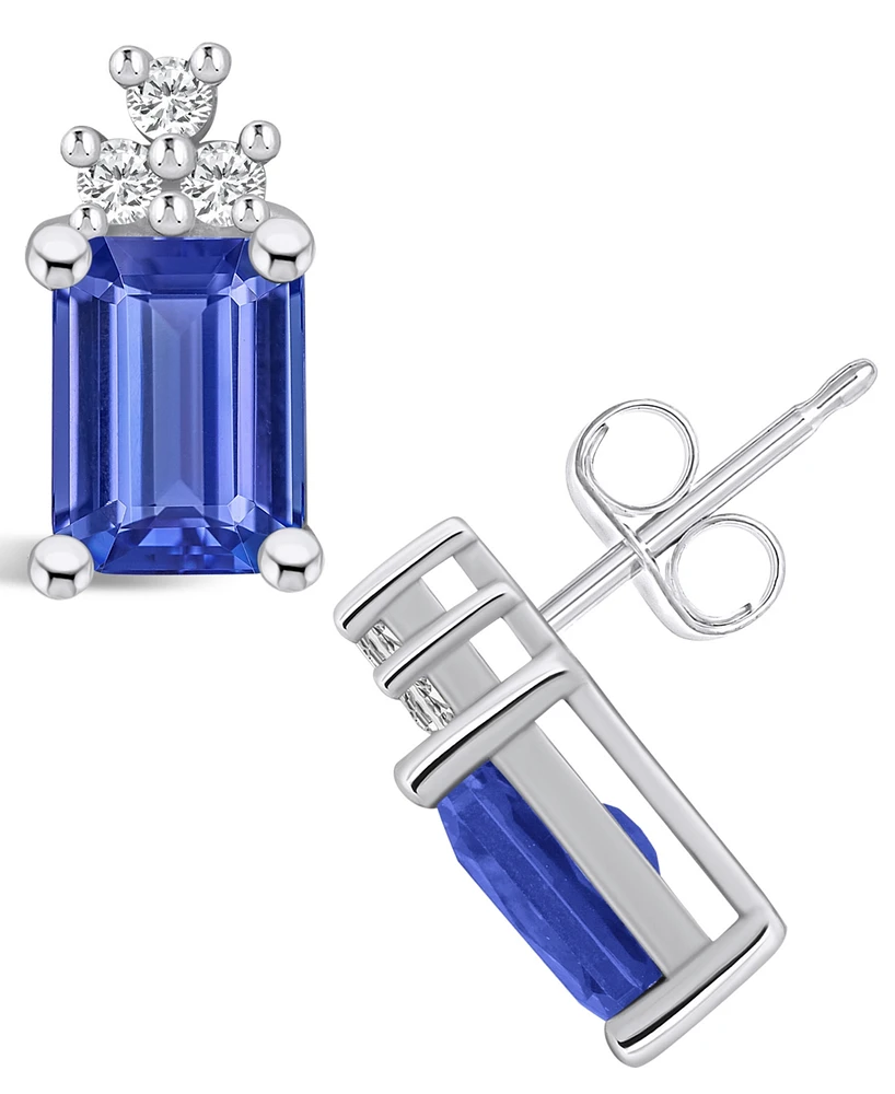 Macy's Tanzanite (3-1/5 Ct. t.w.) and Diamond (1/5 Stud Earrings