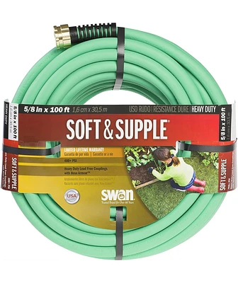 Swan Products Soft and Supple Garden Hose, .62 Inches X 100 Ft